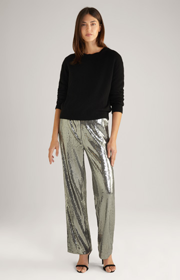 Sequined Trousers in Grey