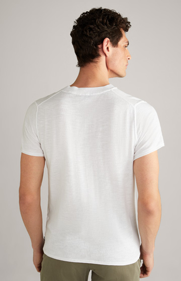 Strick-Shirt Peppino in Weiß/Hellgrau