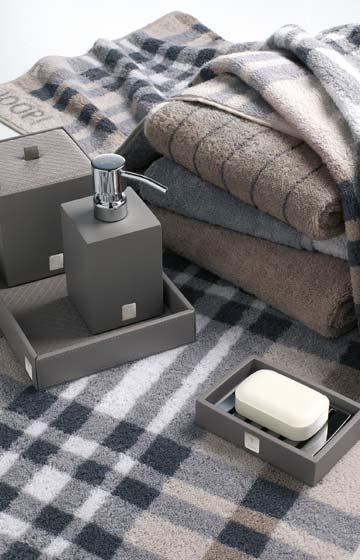 Seifenspender Bathline, Grau-Rosé