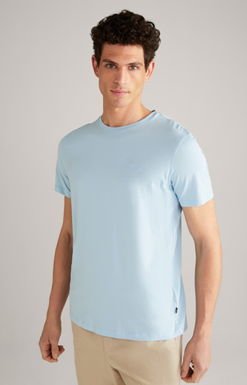 Baumwoll-T-Shirt Cosimo in Hellblau