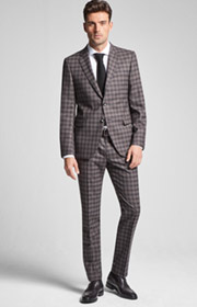 Baukasten Hose Blayr in Braun/Grau kariert 