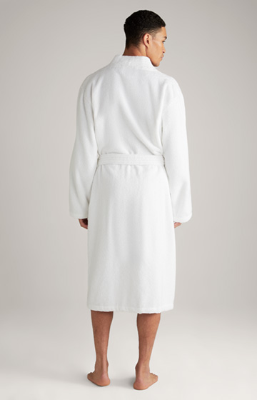 Męski płaszcz kąpielowy w kolorze białym