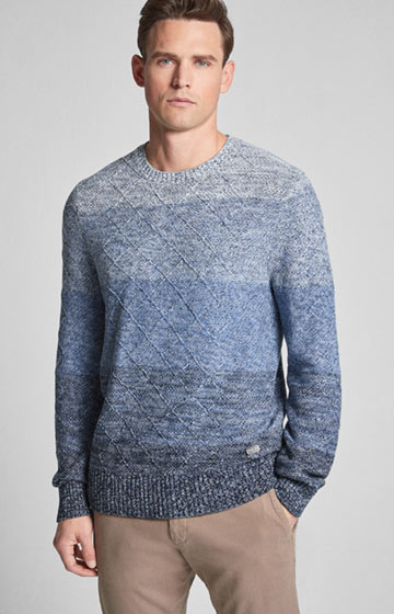 Pullover Vaios in Blau meliert