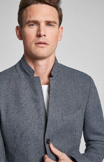 Sakko Hankez in Dunkelblau gemustert