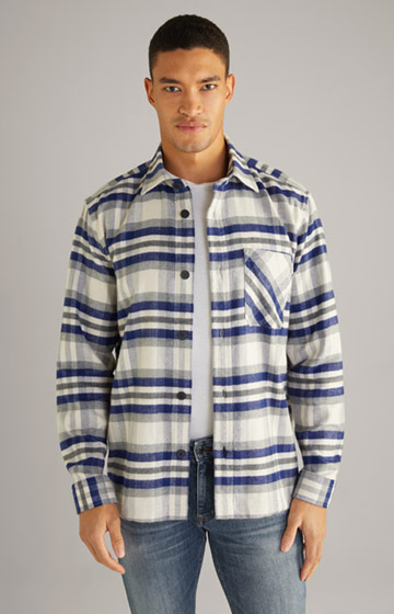 Harvi Flannel Shirt in Red/Beige Check