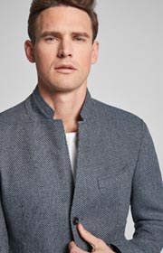 Sakko Hankez in Dunkelblau gemustert