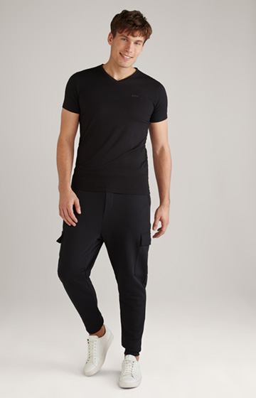 2-Pack of Modal Cotton Stretch T-Shirts in Black